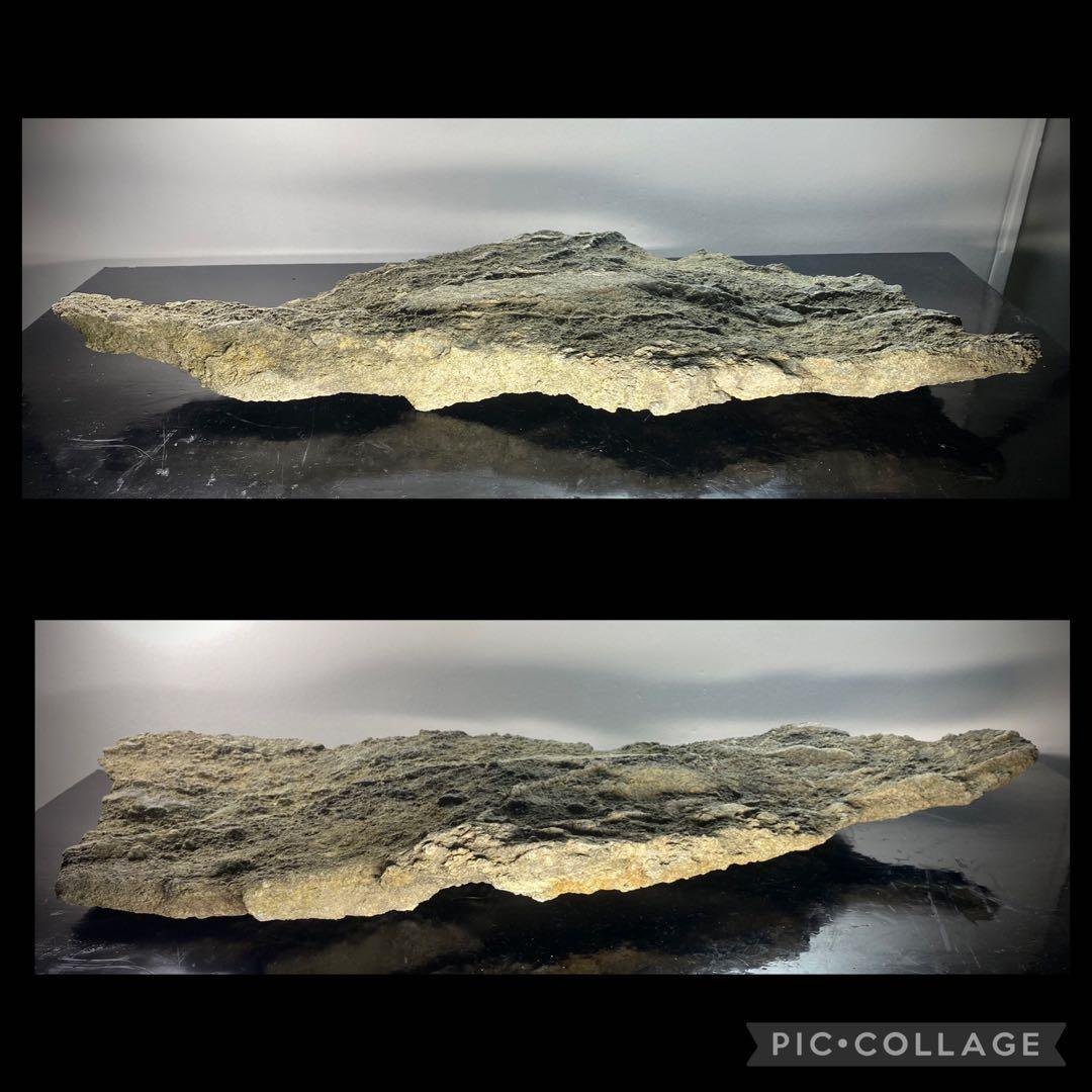 6585 佐治川石 ウブ 横56.5cm 重量:6kg 水石 盆栽 鑑賞石