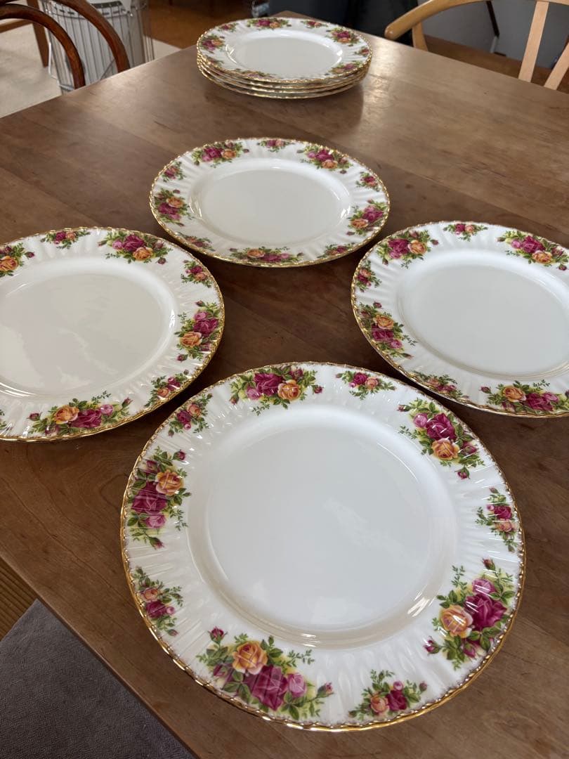 ロイヤルアルバート　オールドカントリーローズ　プレート　大４枚　