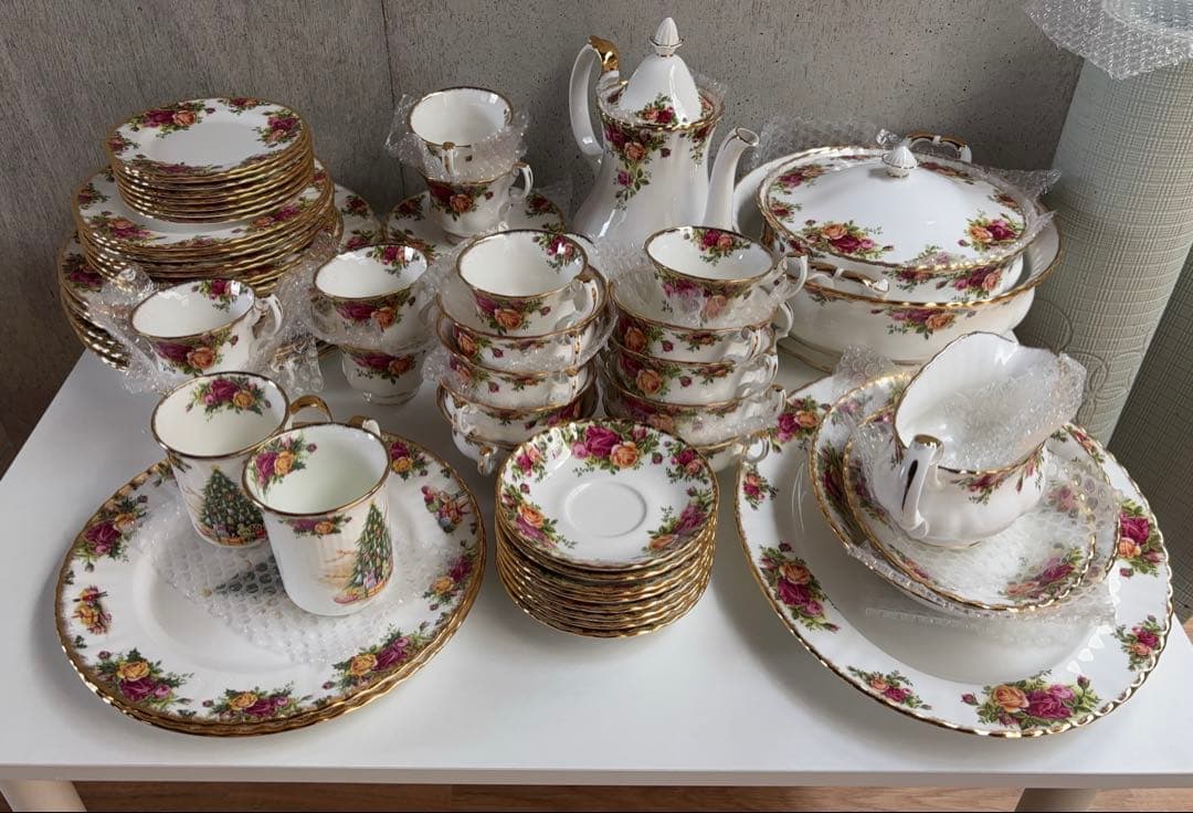 ロイヤルアルバート　オールドカントリーローズ　プレート　大４枚　