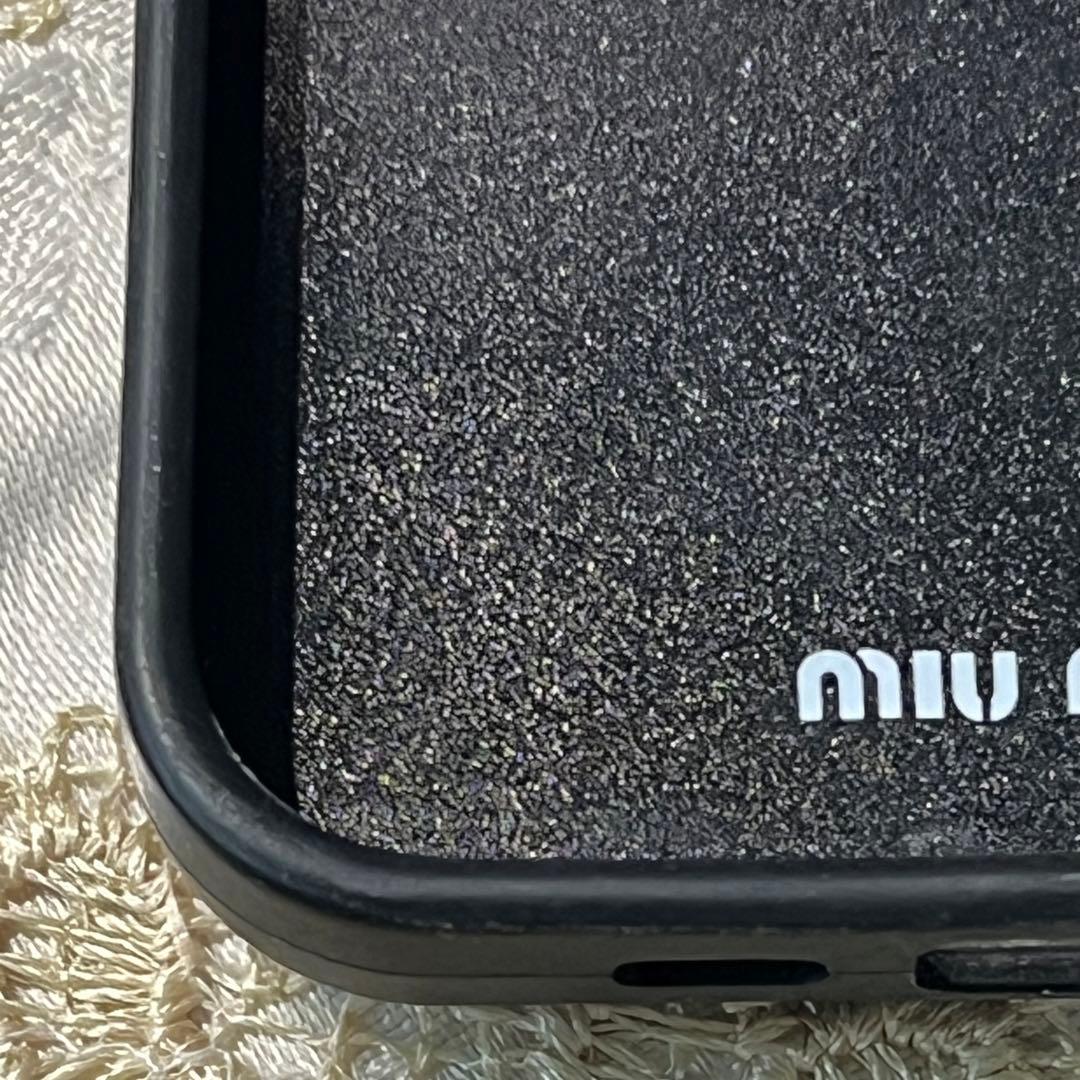 MIU MIU レザー iPhone13 Proケース カードポケット 水色