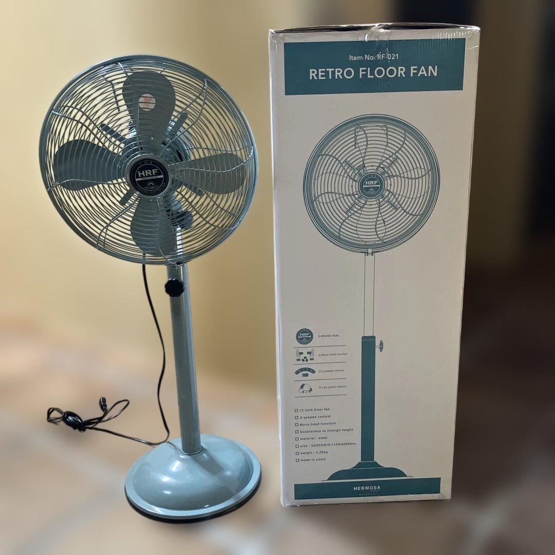 HERMOSA❤️レトロフロアファン 扇風機　アンティークブルー