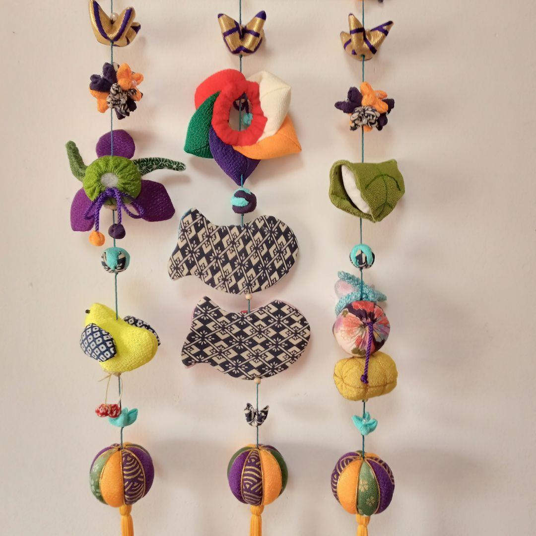 ちりめん細工✿端午の節句⁠の鯉のぼり✿つるし飾り（黄）