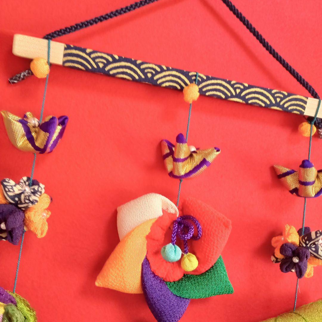 ちりめん細工✿端午の節句⁠の鯉のぼり✿つるし飾り（黄）