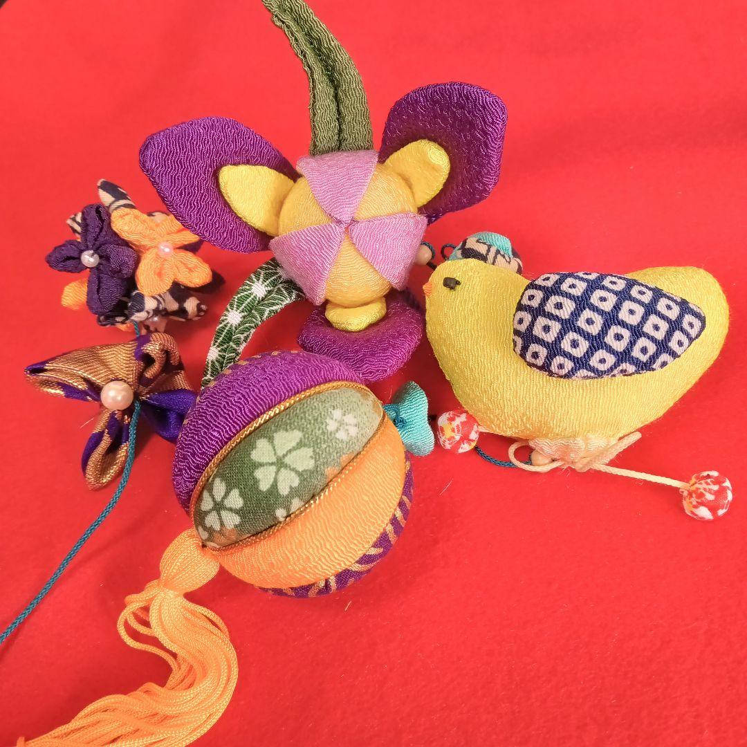 ちりめん細工✿端午の節句⁠の鯉のぼり✿つるし飾り（黄）