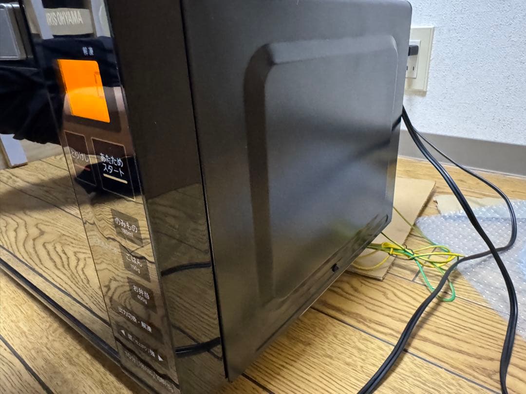美品 アイリスオーヤマ ミラー仕上げ フラット電子レンジ MO-FM1804