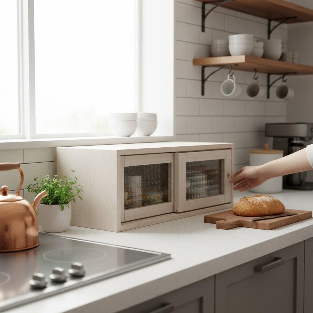 【新品】キッチンカウンター上収納 カウンターラックホワイト 木製