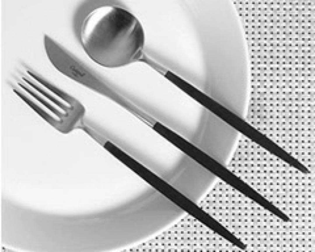 【値下げ】クチポールGOA ブラック　デザートスプーン　デザートフォーク