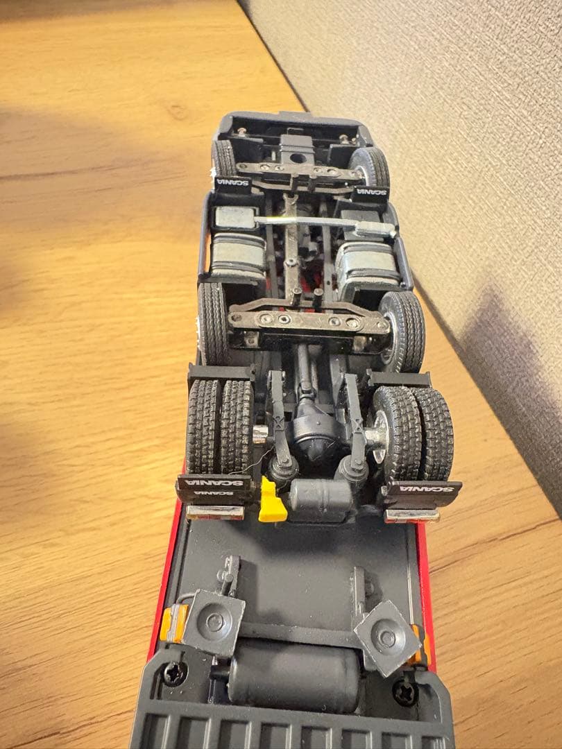 SCANIA TOPLINE 赤 フルトレーラー 1/50