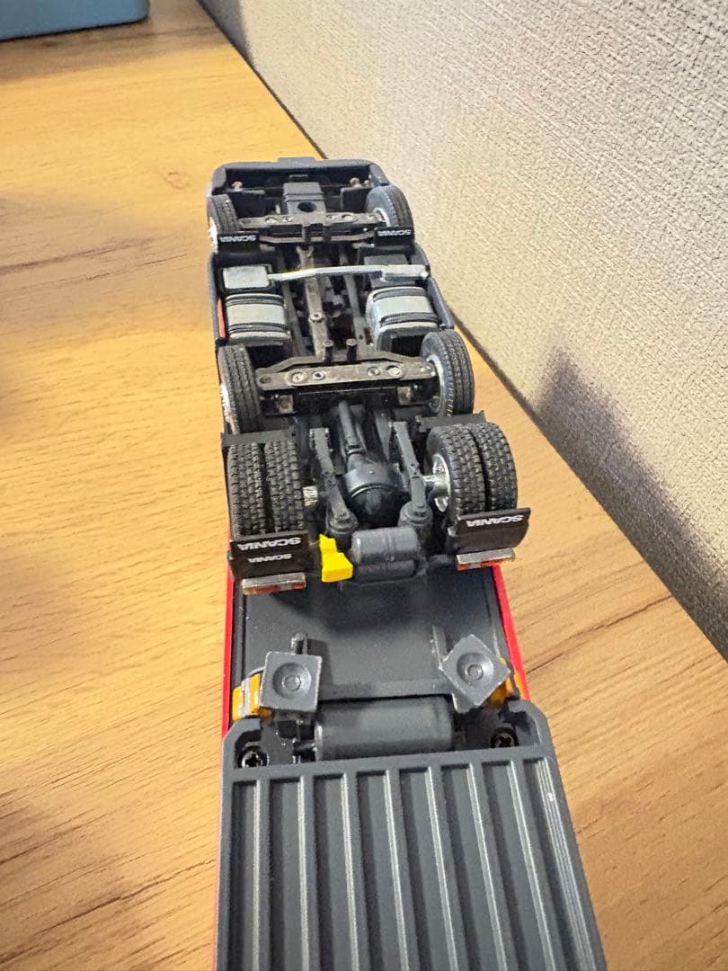 SCANIA TOPLINE 赤 フルトレーラー 1/50