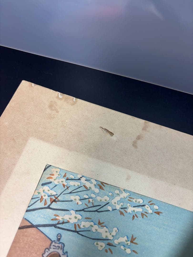 【美品】浅野竹二木版画 京洛名刹雪月花之内 清水寺春色 希少品 昭和十五年