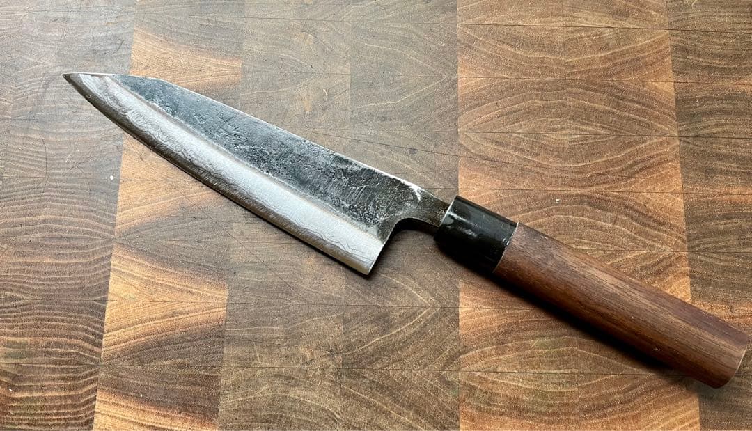 土佐　司　ダマスカス　切付　三徳　180mm 包丁　青紙　釣り　キャンプ　和包丁