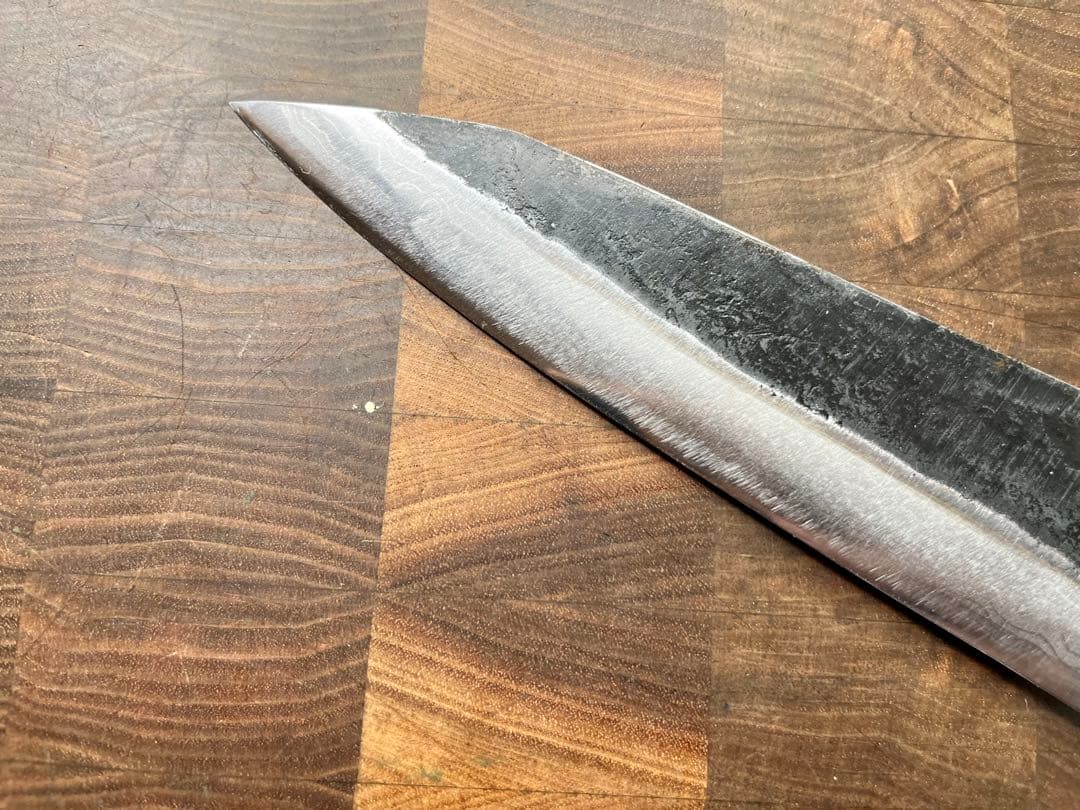 土佐　司　ダマスカス　切付　三徳　180mm 包丁　青紙　釣り　キャンプ　和包丁