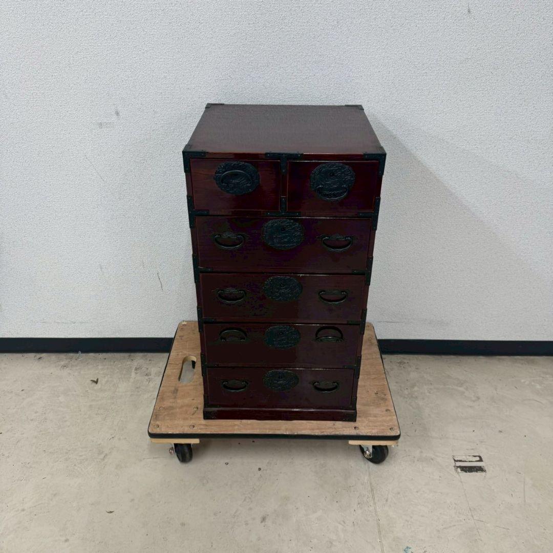 仙台箪笥 漆塗り 5段箪笥 渡辺家具店