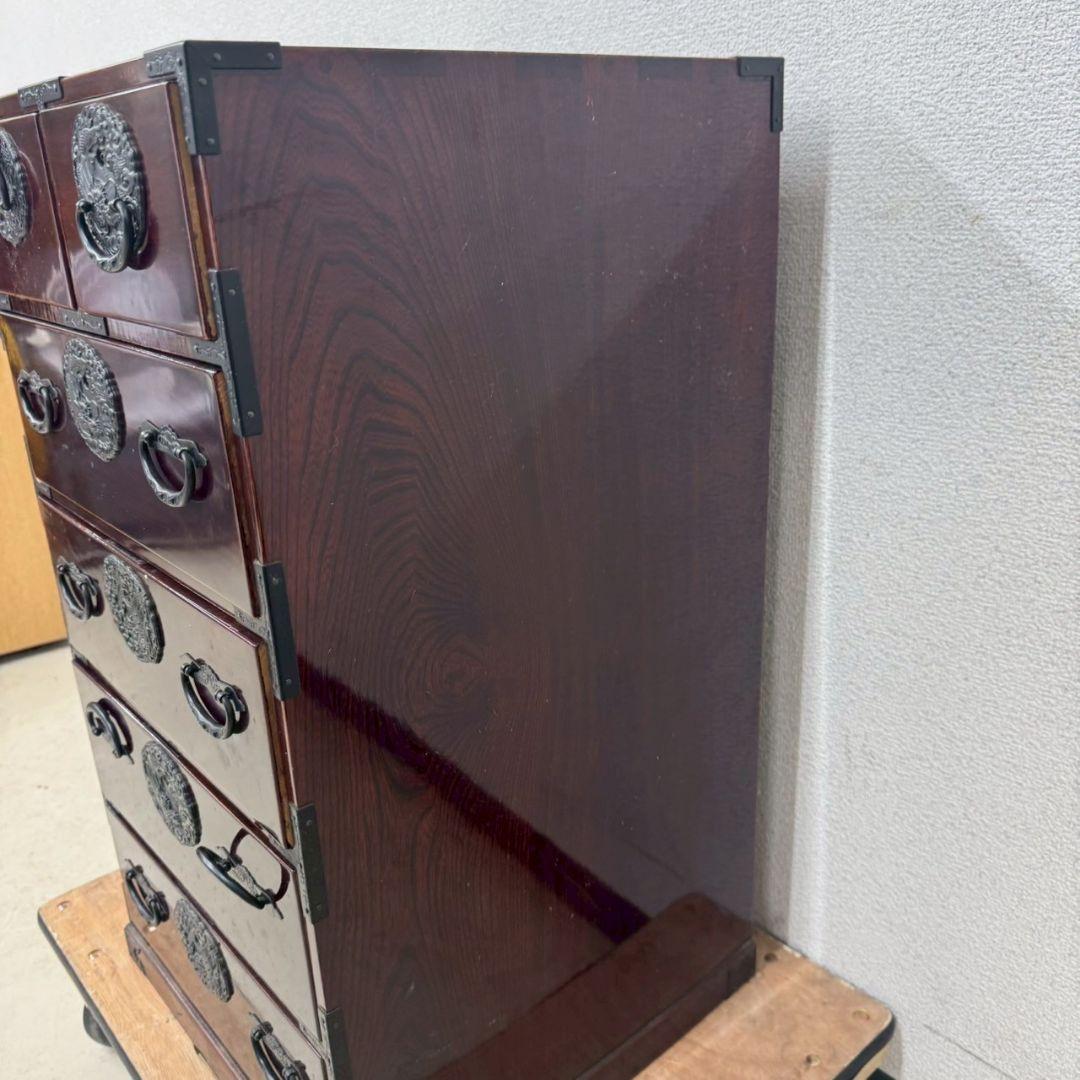 仙台箪笥 漆塗り 5段箪笥 渡辺家具店