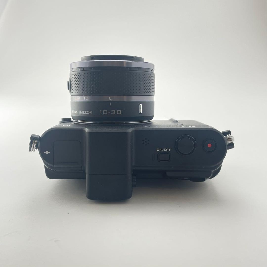 【ファインダー美品・返品保証】Nikon1 V1 ブラック 標準レンズキット