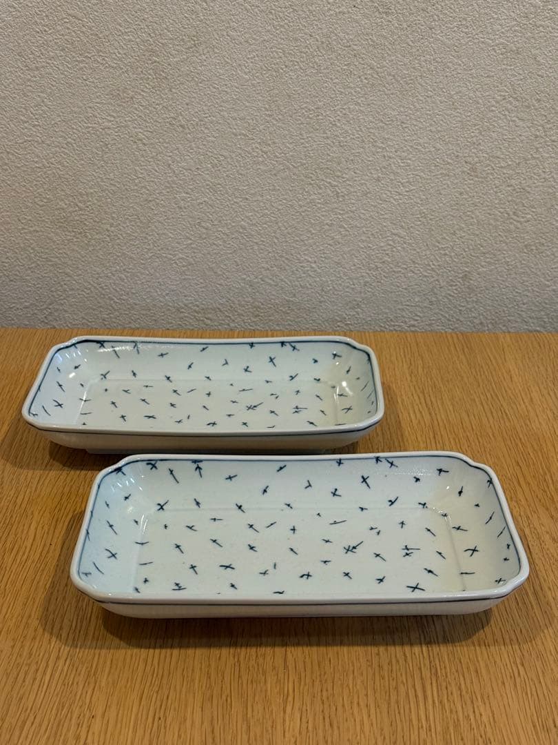【未使用】スコープ 東屋 長角皿 木瓜 角皿 ヒラヒラ