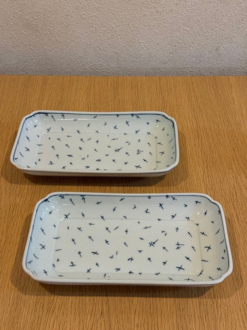 【未使用】スコープ 東屋 長角皿 木瓜 角皿 ヒラヒラ