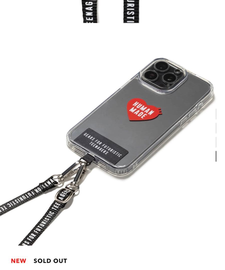 HUMAN MADE iPhone 15 Pro Max ストラップ付き ケース