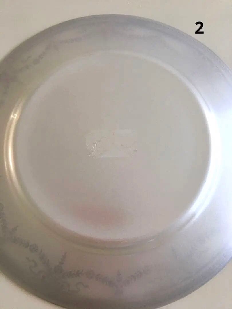 25cm 透明2枚+ホワイト2枚リボンガーランド ディナープレート(4枚セット)