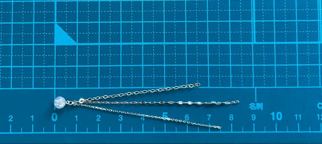 K10ゴールド チェーンピアスキャッチ　8.5cm