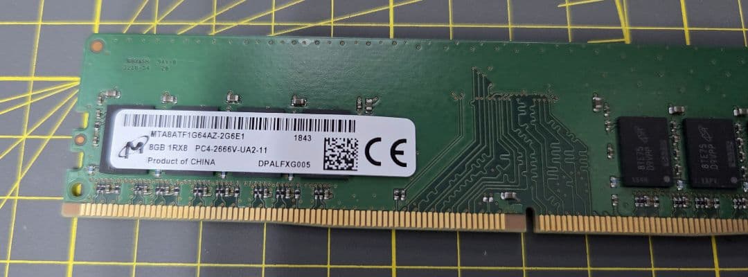 デスクトップ用DDR4メモリ PC4-2666V Micron 8GB×14枚