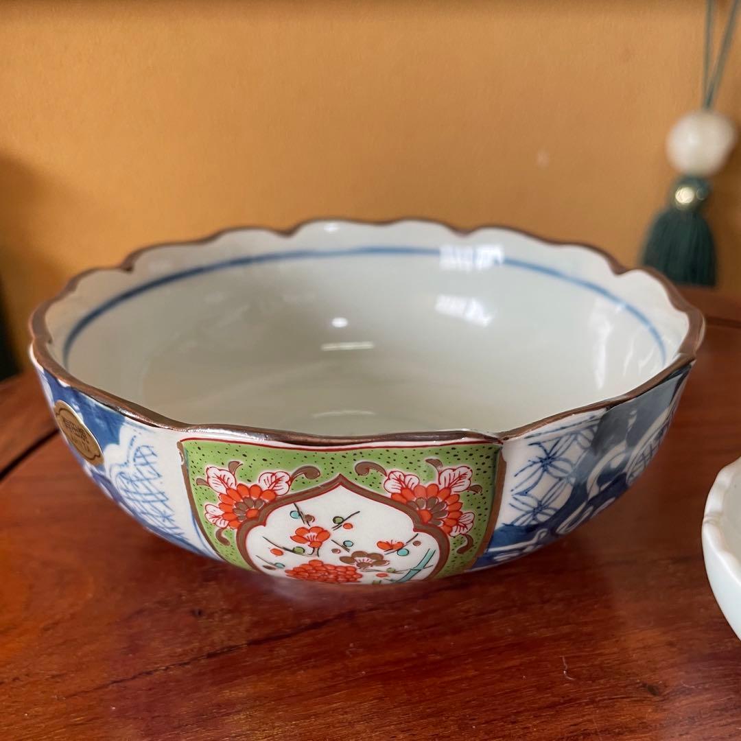 有田焼 【武峰】地紋花絵親子鉢揃5組 陶磁器 鉢・小皿 5セット