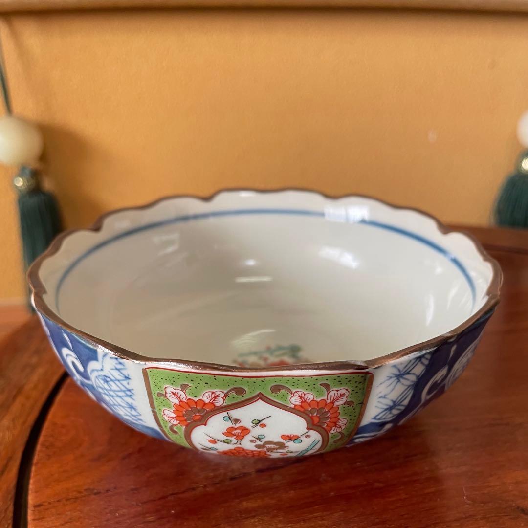 有田焼 【武峰】地紋花絵親子鉢揃5組 陶磁器 鉢・小皿 5セット