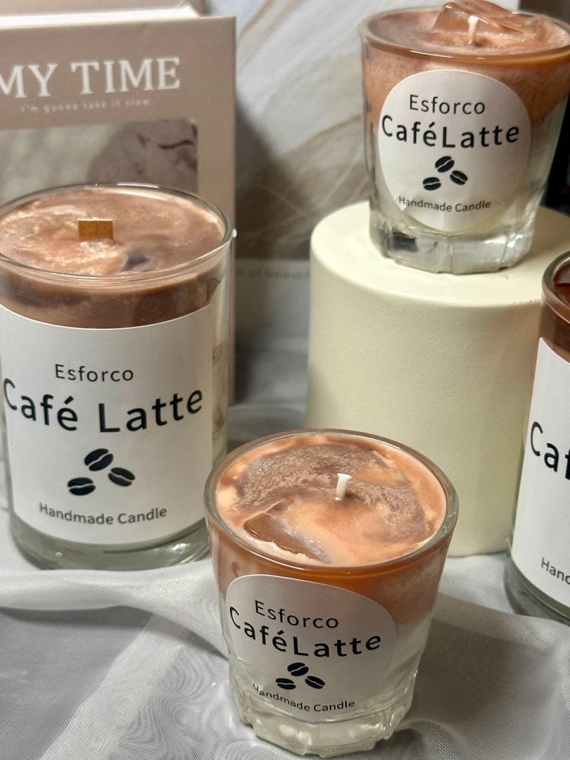 カフェラテ キャンドル コーヒー の香り ソイキャンドル アロマ キャンドル