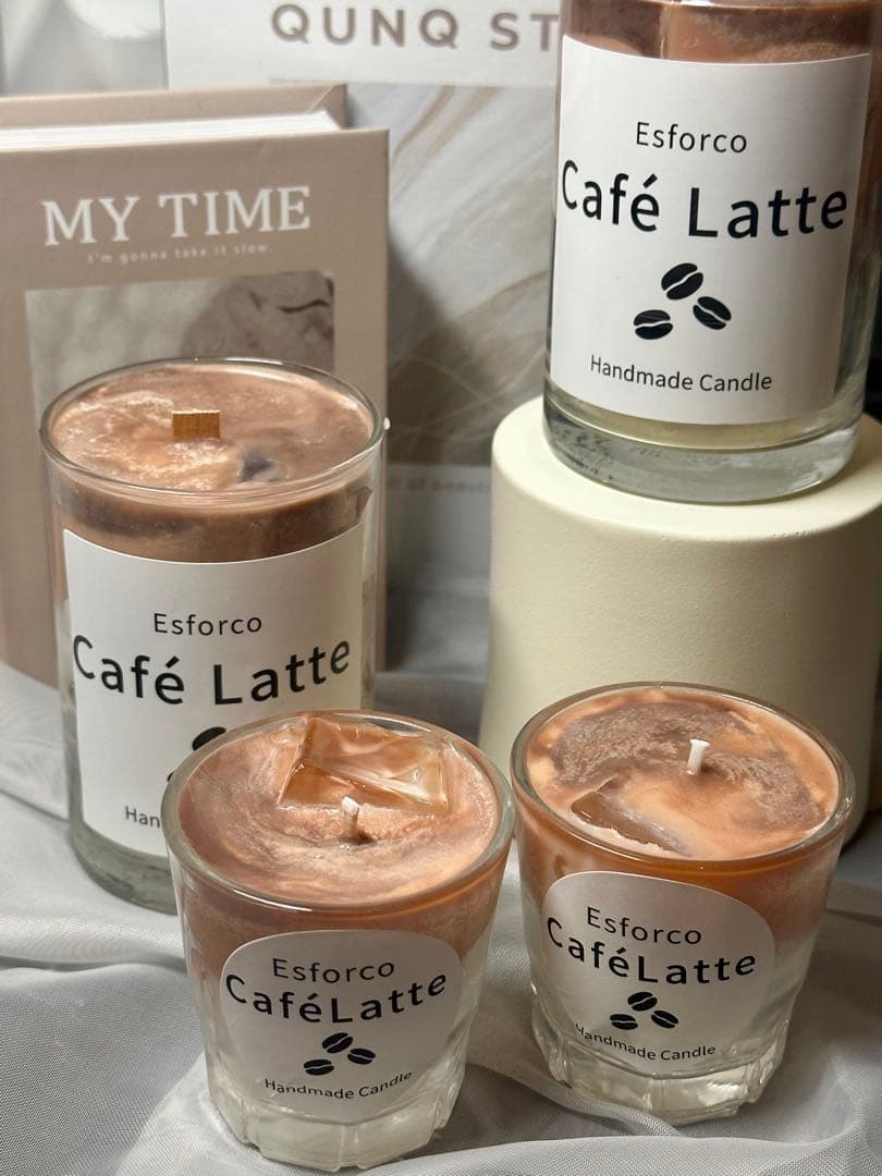 カフェラテ キャンドル コーヒー の香り ソイキャンドル アロマ キャンドル