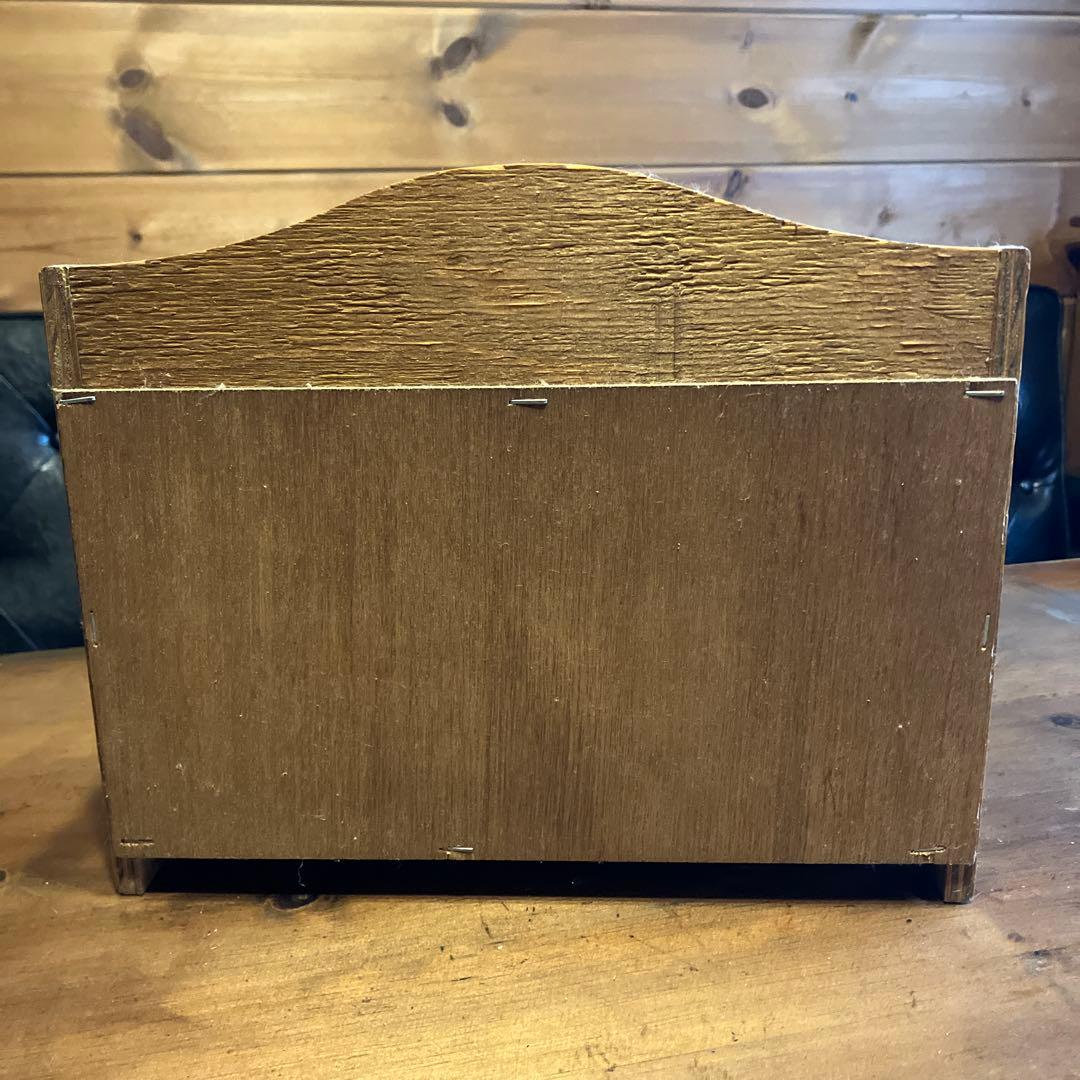 アンファン　星条旗柄　小物置き付きティッシュケース　アメリカンカントリー