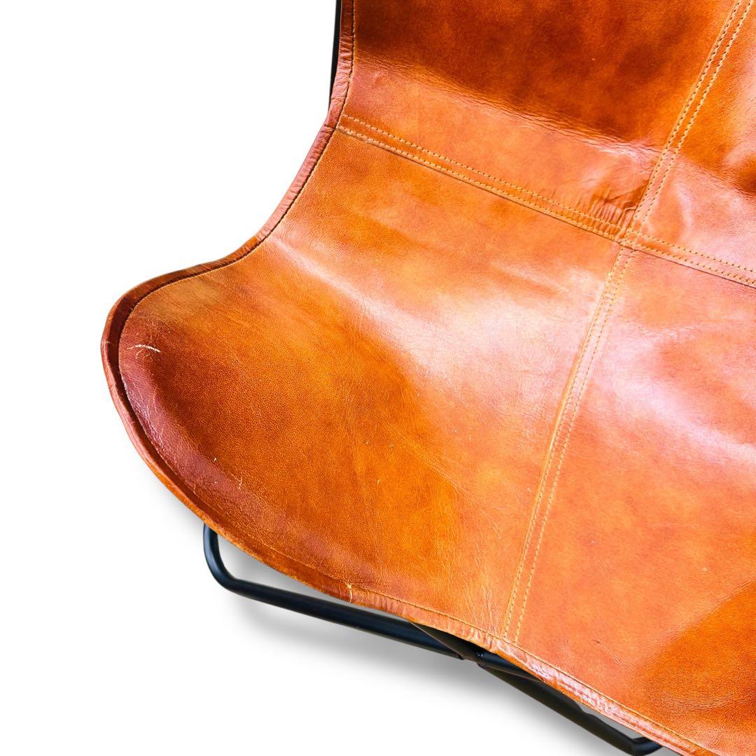 【送料無料】バタフライチェア リプロダクト BKFチェア レザーチェア ブラウン