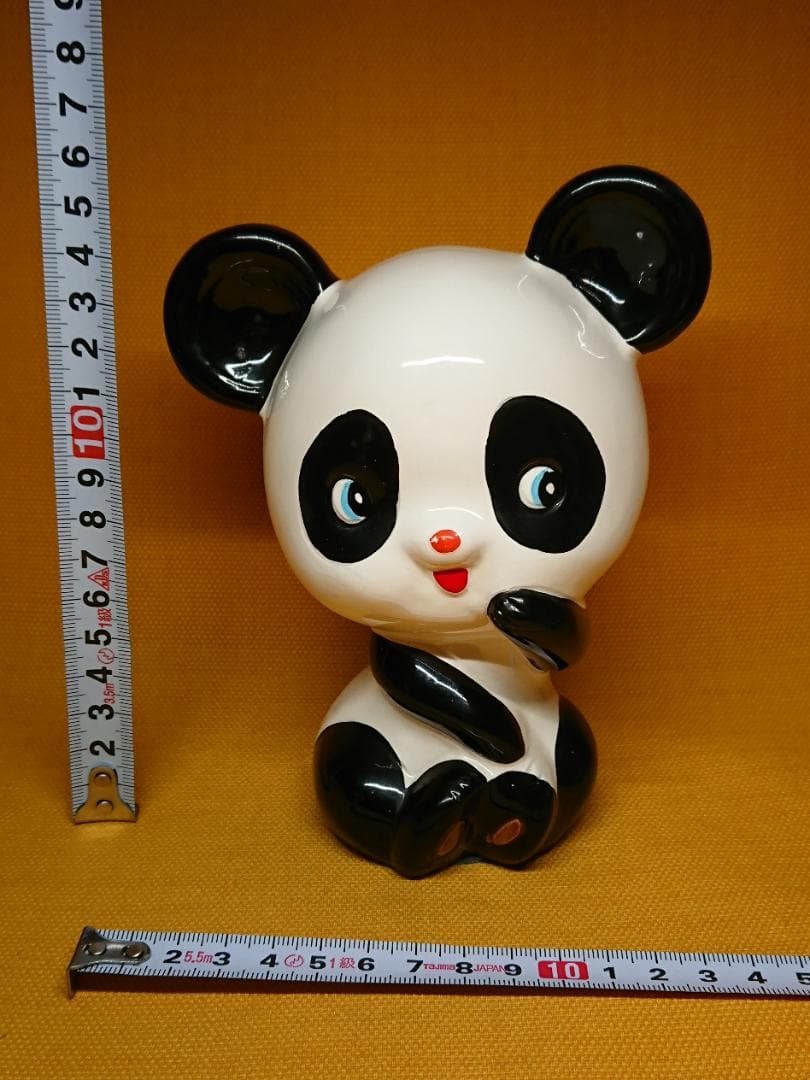 【美品】パンダ　陶器　レトロ　置物　インテリア　工芸品　美術品　A1065