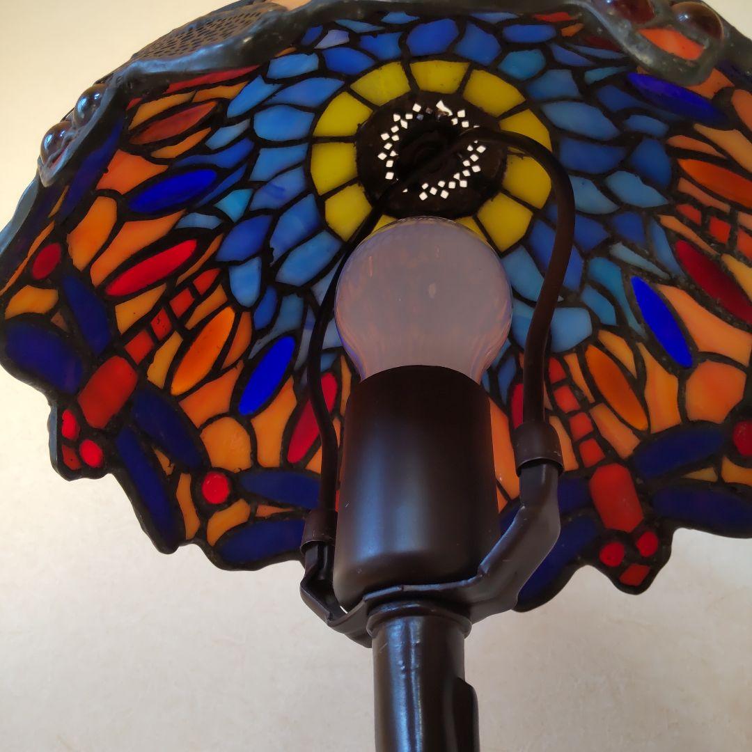 小型ステンドグラス ランプ　トンボ ドラゴンフライ