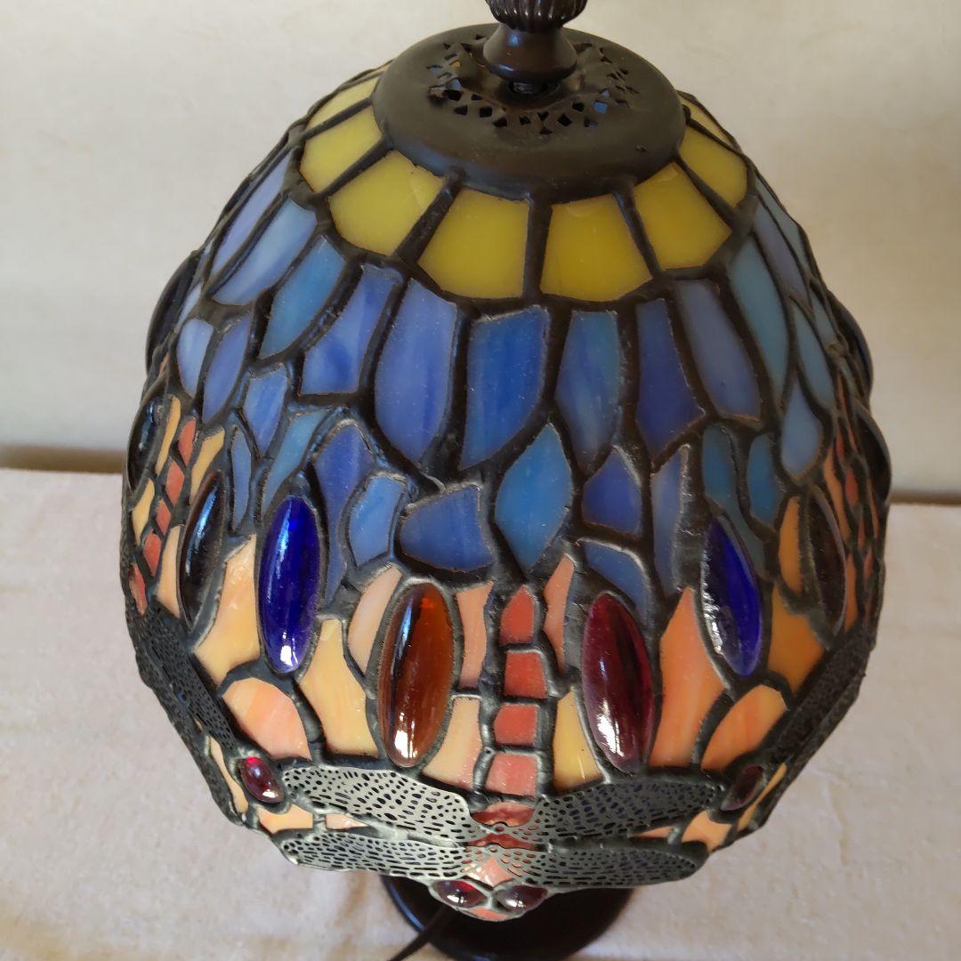 小型ステンドグラス ランプ　トンボ ドラゴンフライ