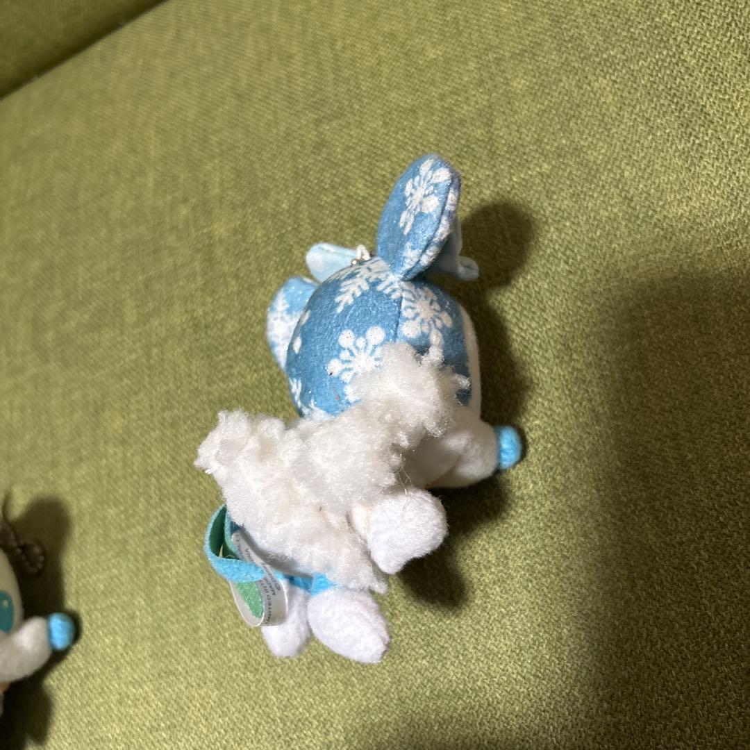 ミッキーとミニー 雪の結晶 キーホルダー