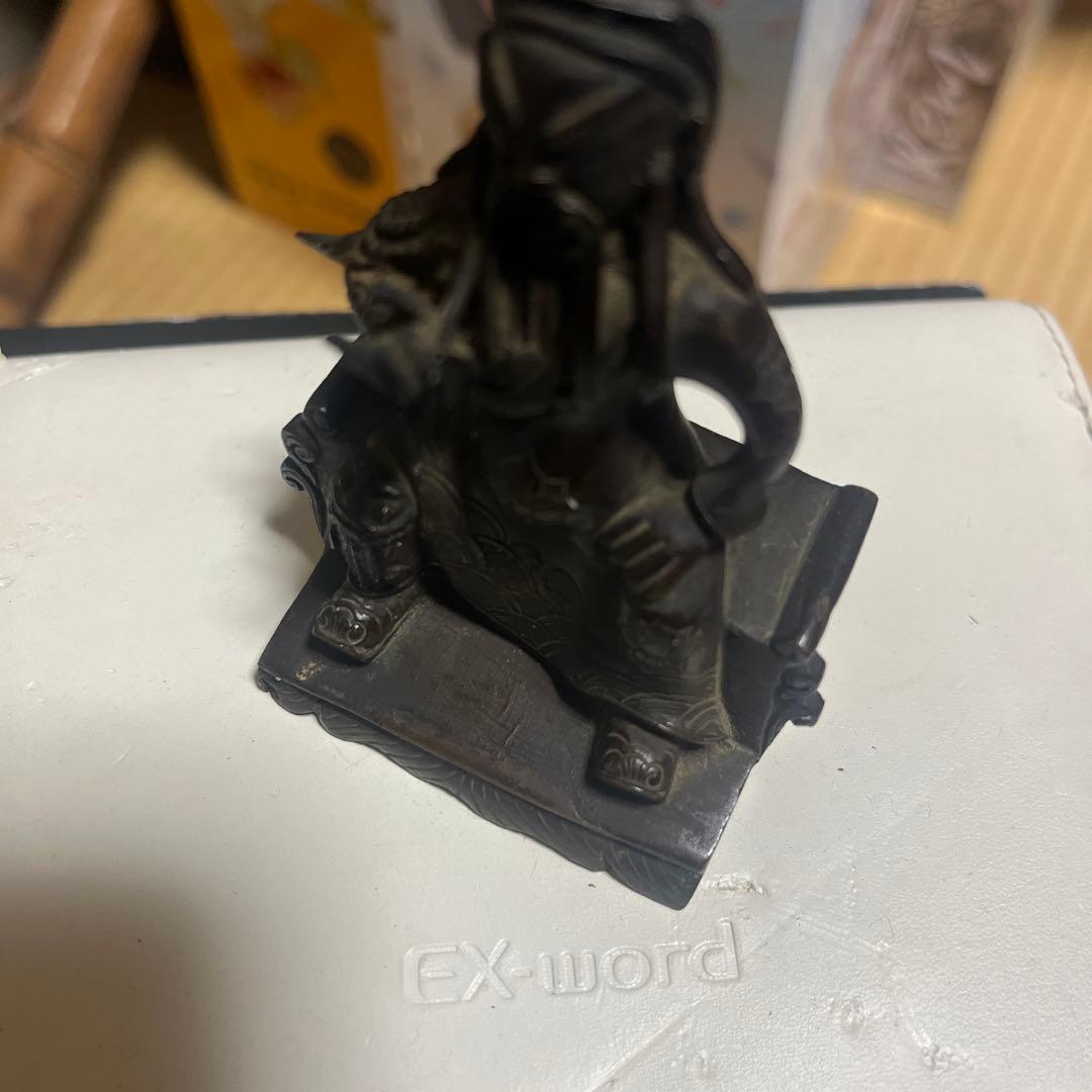 ピコ金属製 神像 彫刻 中国古美術　関羽像（関公像）　青銅清朝〜民国期頃