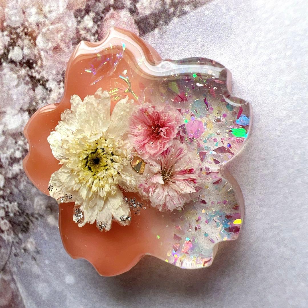 レジン ヘアゴム ドライフラワー No.832