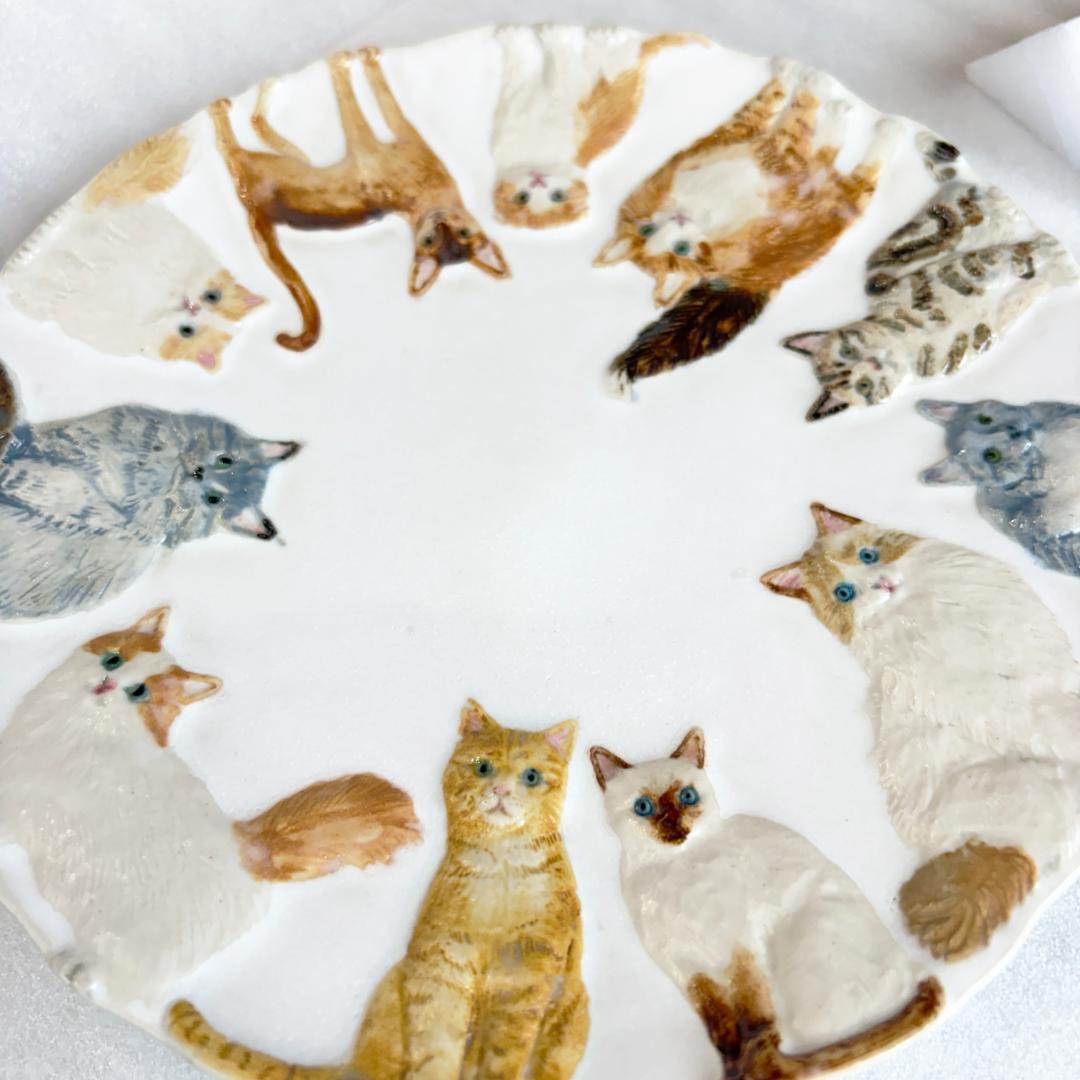 うつわやみたす 猫 ネコ プレート 器 陶器 作家 うつわや みたす