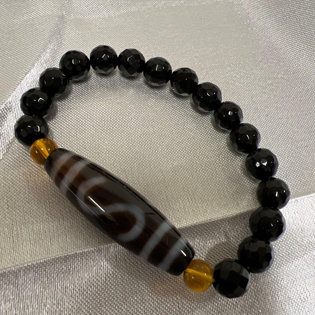 m　金銭鉤天珠ブレスレット