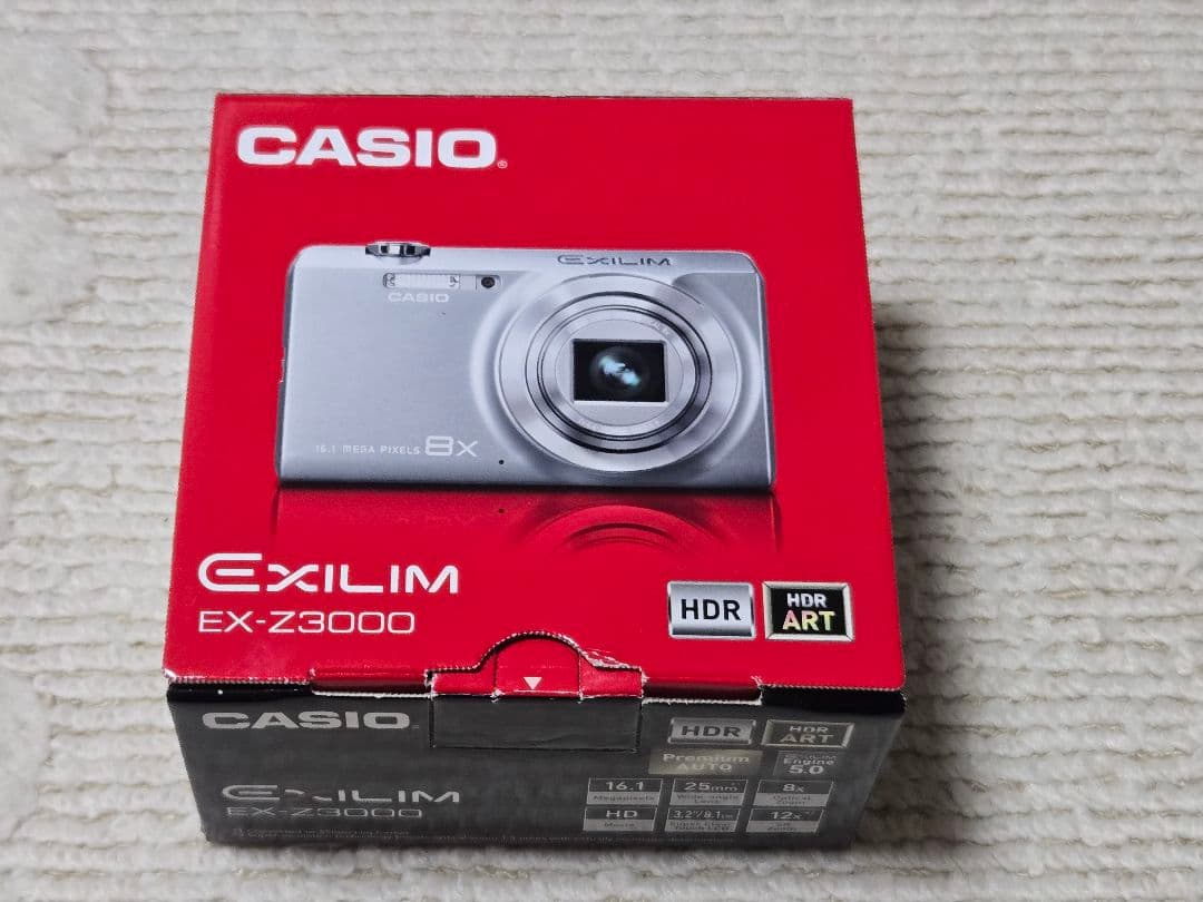 【動確済】CASIO EX-Z3000 レッド 付属品元箱付 平成 コンデジ