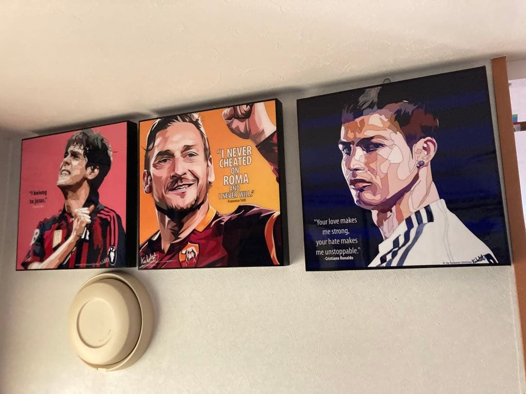 サッカー選手　アートパネル　壁掛け　6枚セット ポスター　匿名即発送　レジェンド
