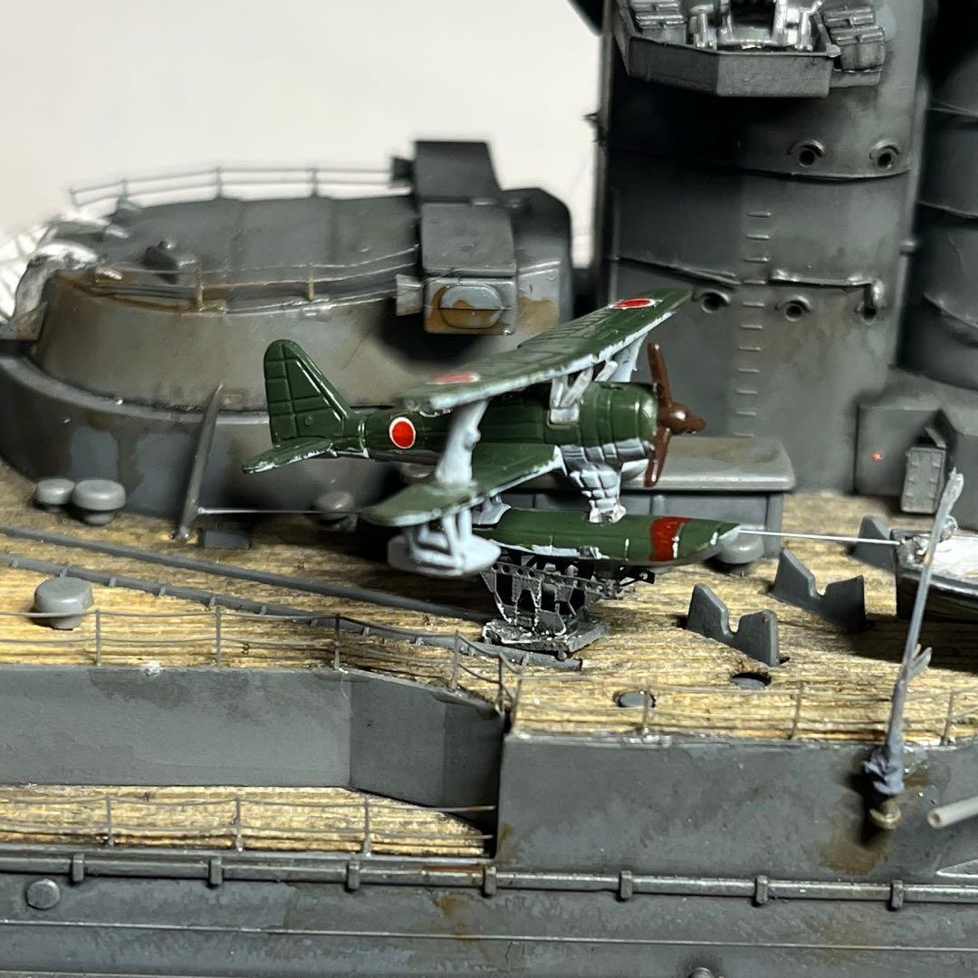 1/350 日本海軍　戦艦榛名　昭和17年時　フルハルモデル　飾り台付き