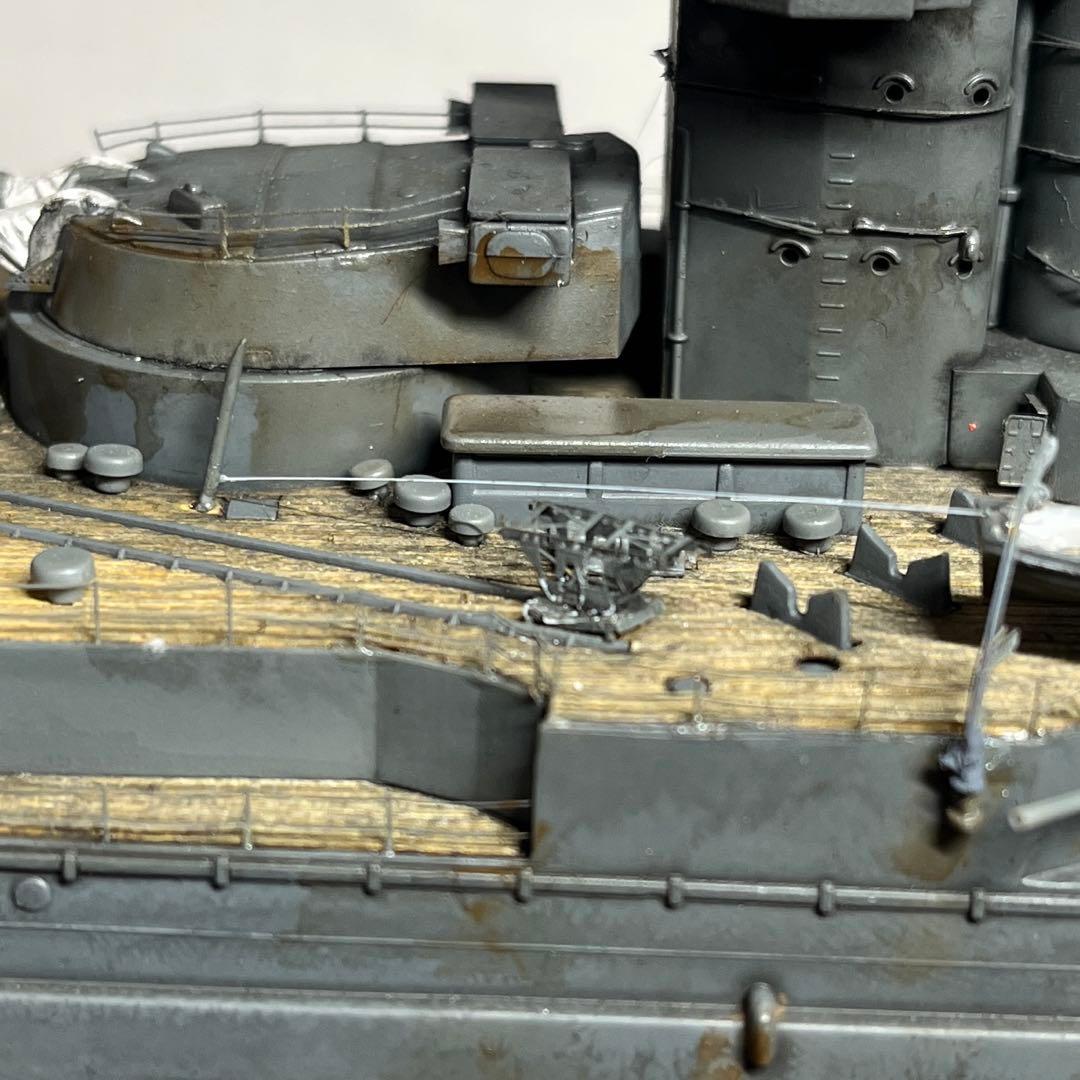 1/350 日本海軍　戦艦榛名　昭和17年時　フルハルモデル　飾り台付き