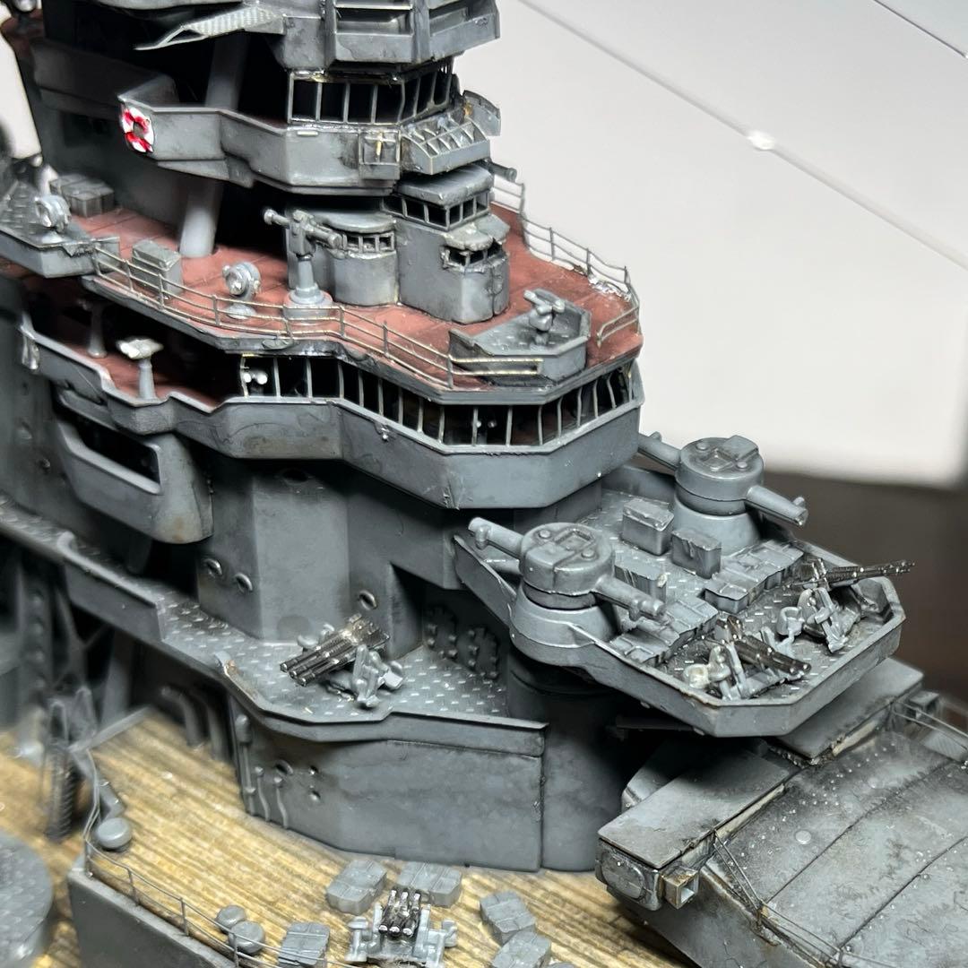 1/350 日本海軍　戦艦榛名　昭和17年時　フルハルモデル　飾り台付き