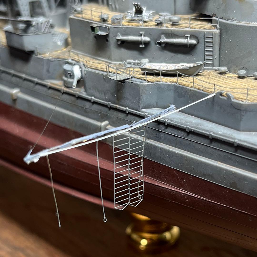 1/350 日本海軍　戦艦榛名　昭和17年時　フルハルモデル　飾り台付き