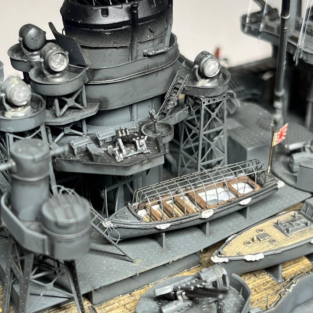 1/350 日本海軍　戦艦榛名　昭和17年時　フルハルモデル　飾り台付き