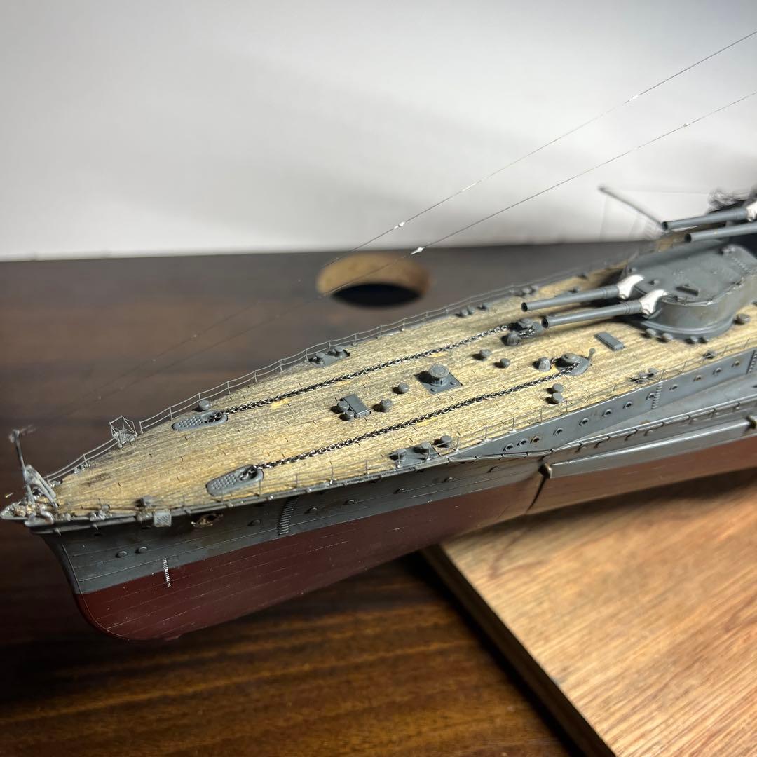 1/350 日本海軍　戦艦榛名　昭和17年時　フルハルモデル　飾り台付き