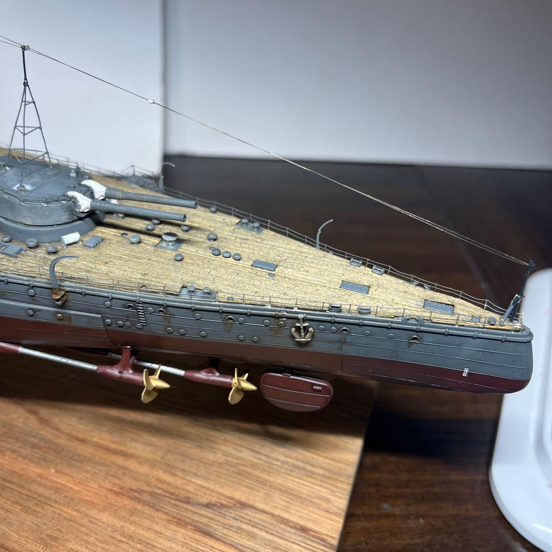 1/350 日本海軍　戦艦榛名　昭和17年時　フルハルモデル　飾り台付き