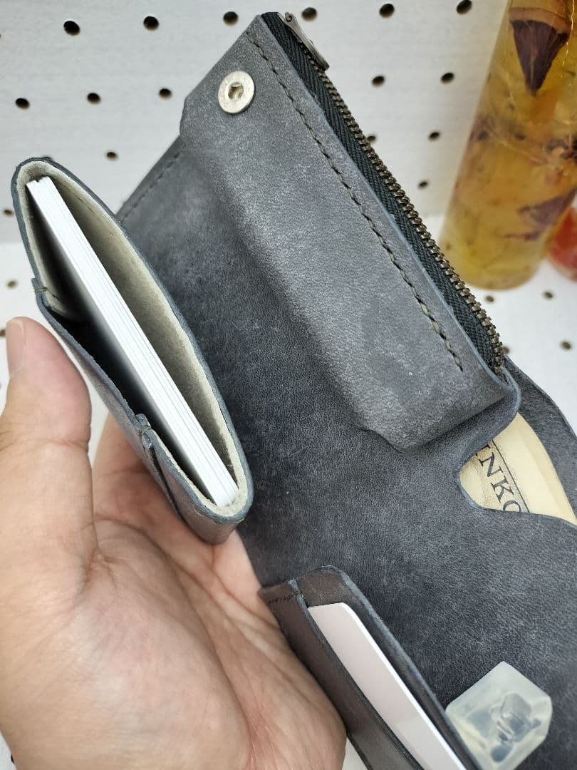 二つ折り財布 ハンドメイド レザークラフト