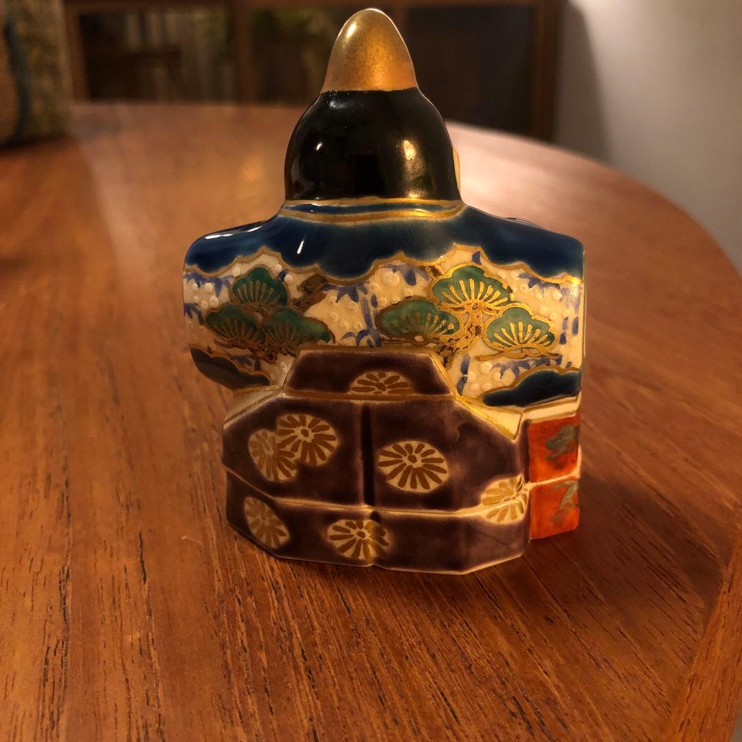 香合　雛人形　陶器　宝泉作　立ち雛